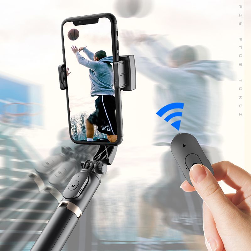8 Bluetooth-Compatible Handheld Aluminum Alloy Gimbal Stabilizer Portable For Phone Holder Video Record_voghion.com