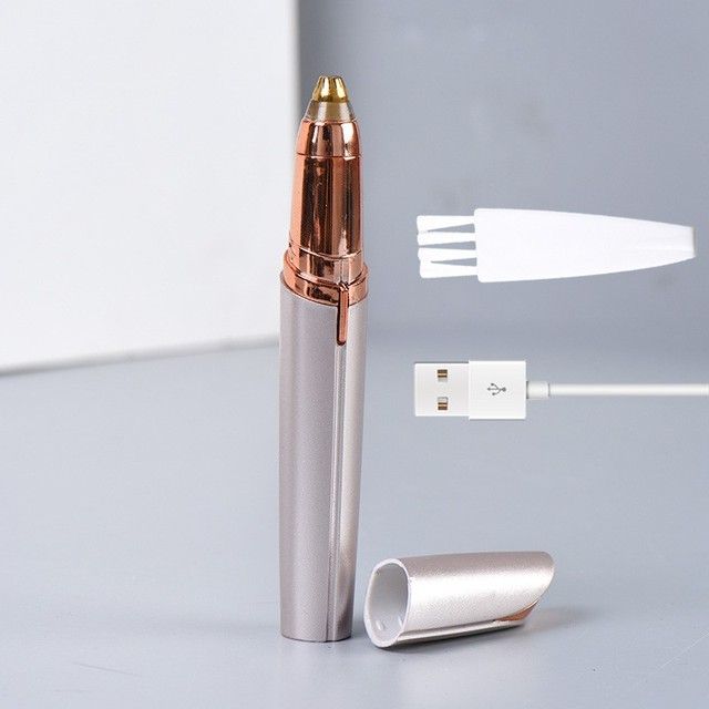 USB elektriskais uzacu trimmeris grims nesāpīgs uzacu epilators mini skuveklis skuvekļi pārnēsājams sejas apmatojuma noņemšanas līdzeklis sievietēm depilators_voghion.com