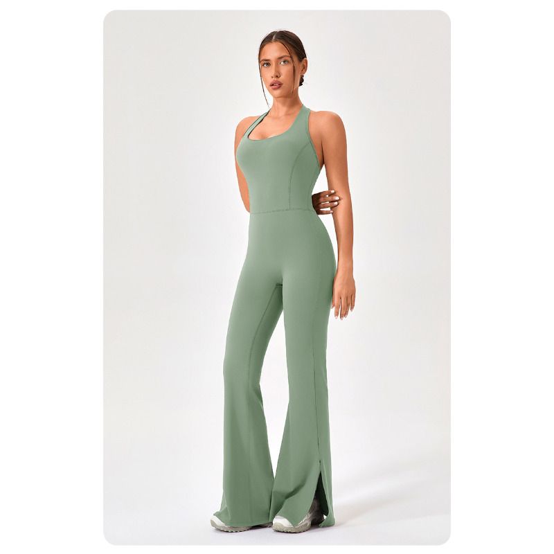 Vêtements de yoga européens et américains, pantalons évasés une pièce pour femmes, vêtements de fitness, de danse, de levage des hanches, de sport, de course à pied_voghion.com