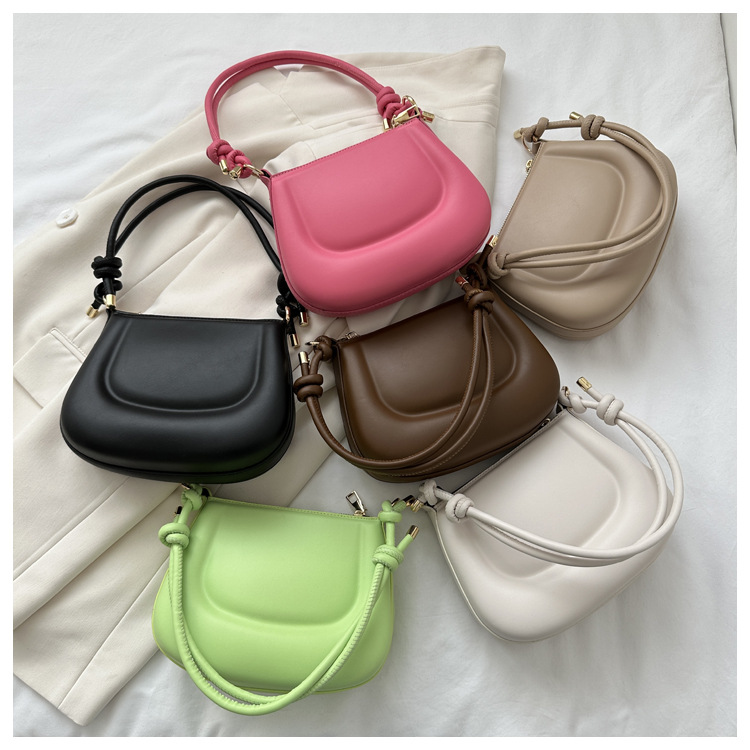 Borsa a tracolla 2024 nuova PU moda popolare tinta unita temperamento ascellare borsa a tracolla alla moda da donna invernale_voghion.com