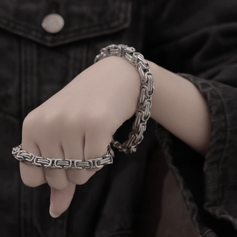 Yamaler Herenarmband Prachtig Niet vervagen Gespsluiting Titanium Staal Herenpolsbandje Armband Sieraden Dagelijks gebruik_voghion.com
