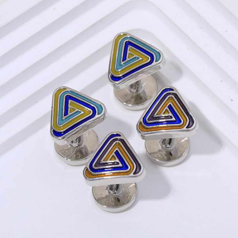 Neue dreieckige Manschettenknöpfe Business Casual Öltropfen Französische Manschetten Herrenhemd Anzug trendige Manschettennägel_voghion.com