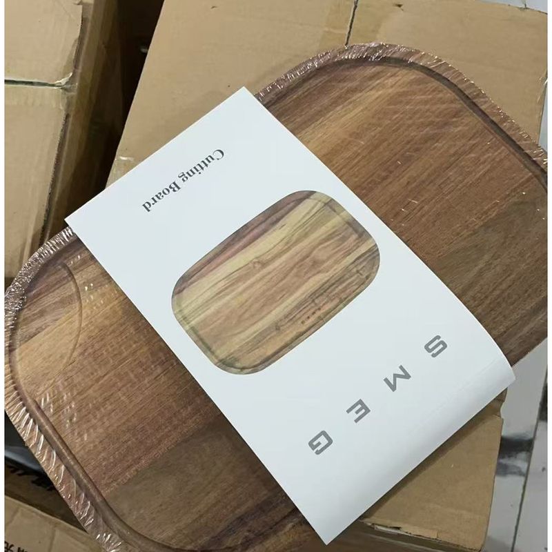 SME High Quality Acacia Wood Rubber Chessboard Round Rectangular Board Kitchen Vegetable Cutting Table_voghion.com