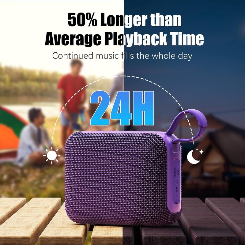 Enceinte Bluetooth 10 W sans fil, étanche, TWS, RGB, autonomie 12 h, portable_voghion.com