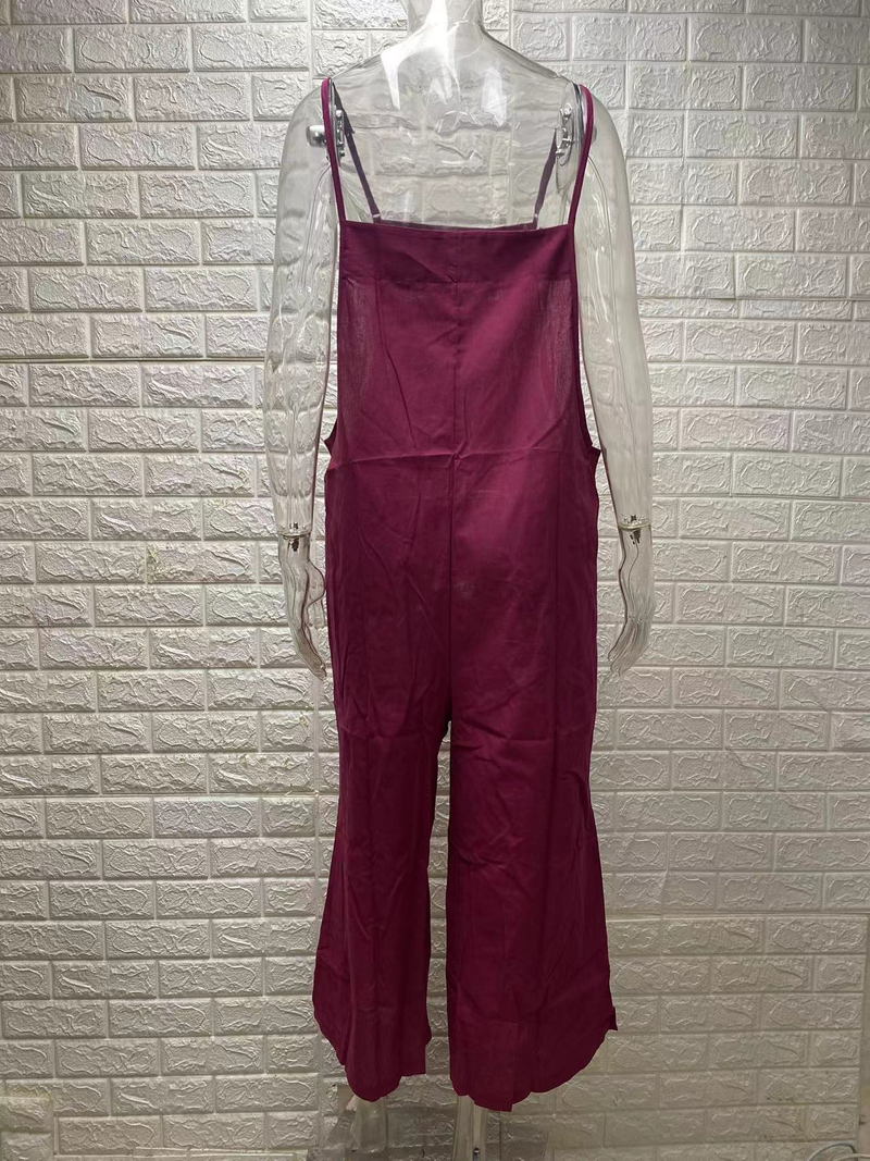 Women's clothing loose jumpsuit wide leg pants casual jumpsuit_voghion.com