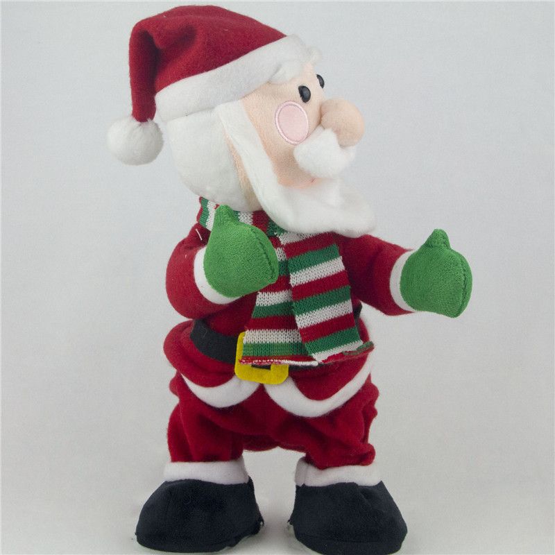 Dancing & Singing Santa Claus Plush Toy - Interactive Christmas Decoration With Shaking Butt For Kids & Holiday Parties_voghion.com