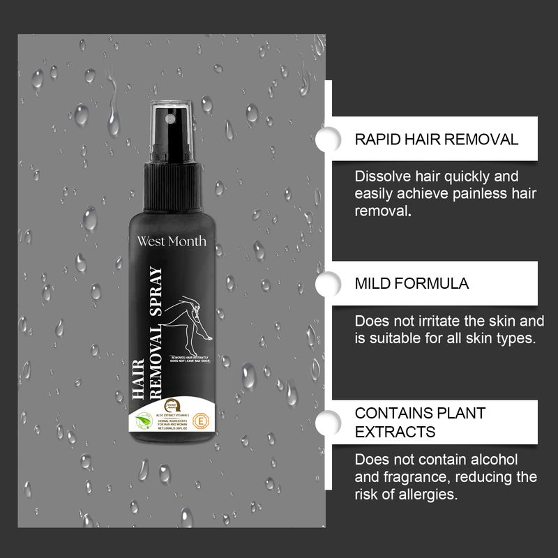 West&Month Cleansing Spray, Refreshing And Gentle Cleansing And Smoothing Body And Skin Spray All Over Armpit Hair Arms_voghion.com