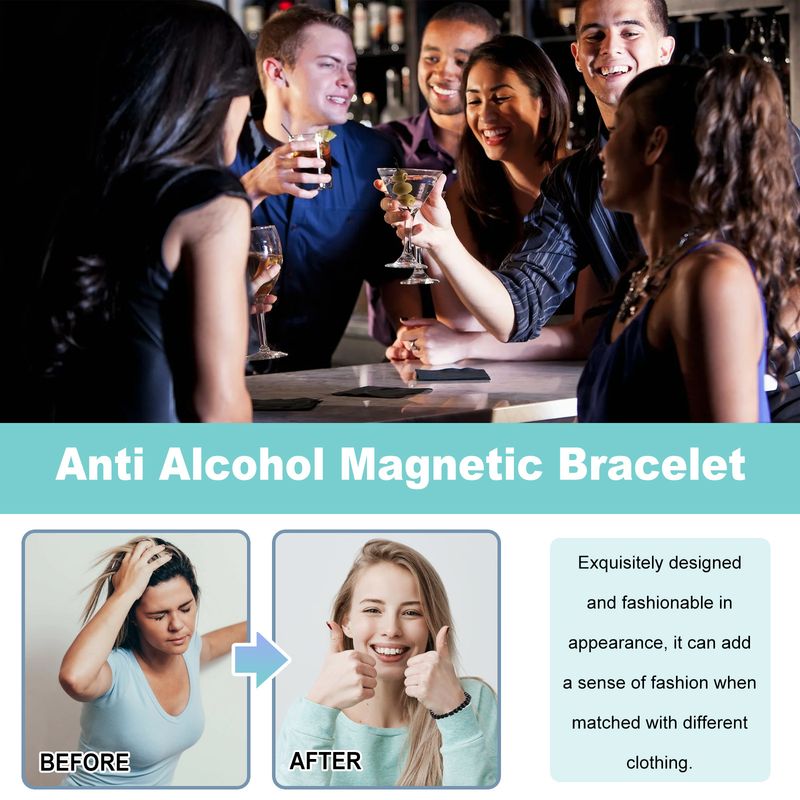 South Moon Alcohol Magnetic Bracelet For Hangover Relief Dizziness Prevention At Parties And Gatherings_voghion.com
