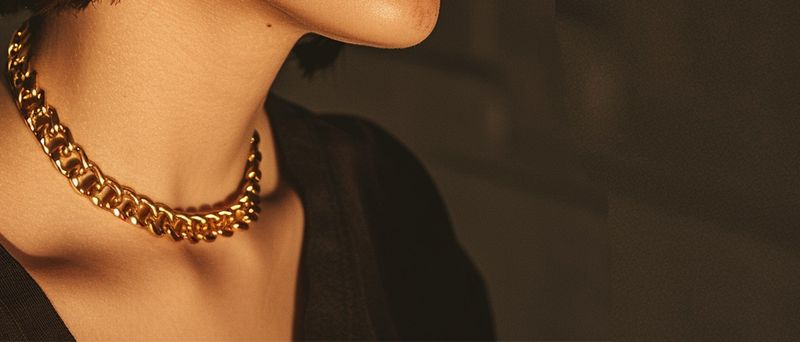 Collana girocollo boho CLOACE con maglie cubane in oro, gioielli di moda per donne e ragazze_voghion.com