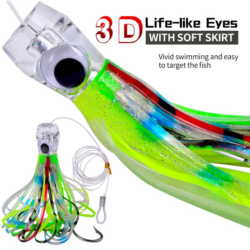 Köder Acryl Octopus Drag Soft 23cm 17cm Harz Bionic Köder Meer Boot Angelausrüstung_voghion.com