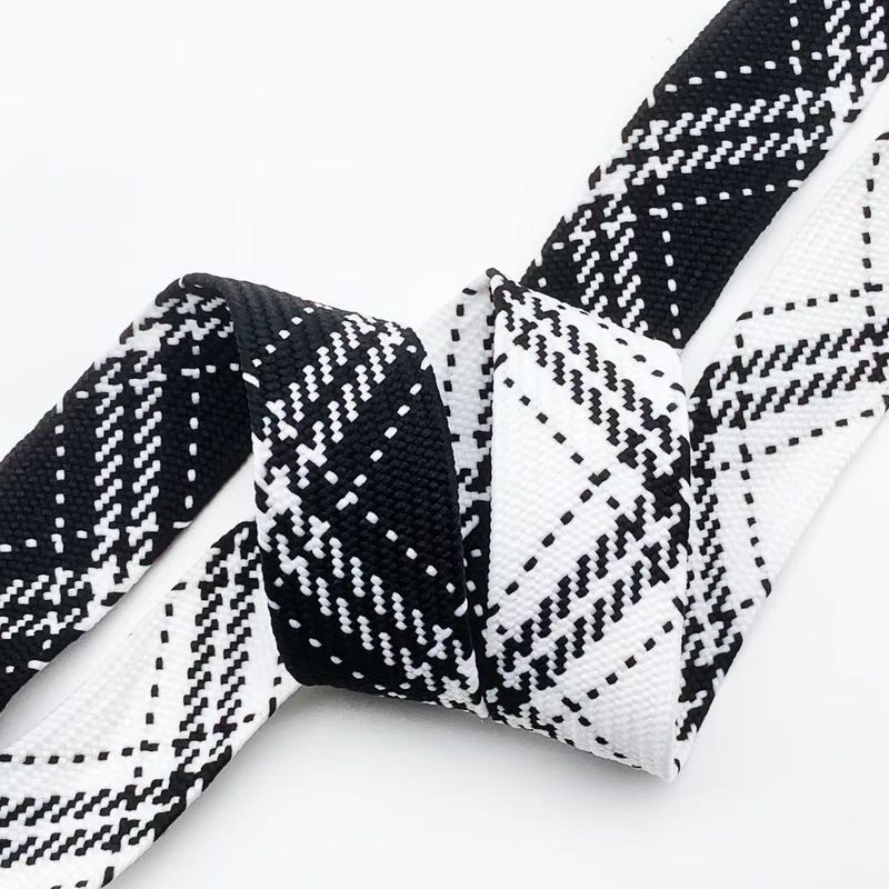 3cm Wide Shoelaces For Men And Women Single Layer Flat Bread Shoes White And Black Widened Super Wide Two Color Pattern Shoelaces_voghion.com