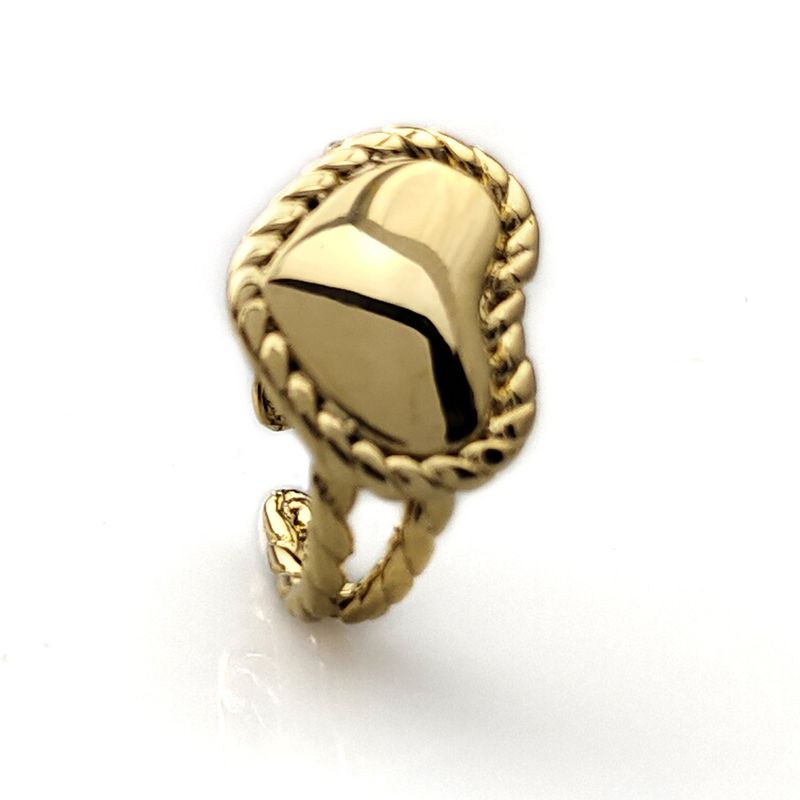 Modischer Retro-Ring aus Edelstahl mit herzförmiger Öffnung, verstellbar, für Herren und Damen, Valentinstag, Urlaubsschmuck_voghion.com