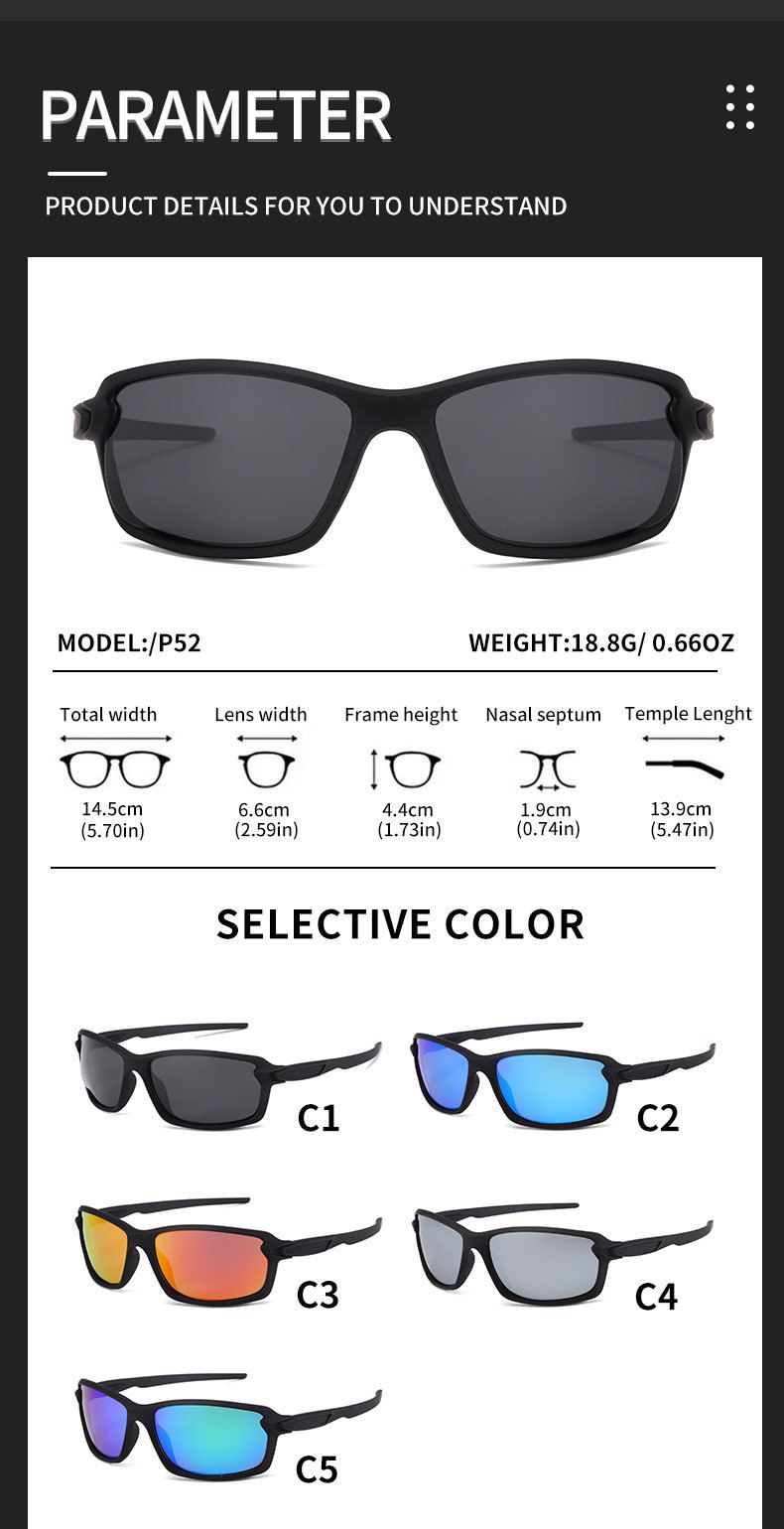 Occhiali da sole sportivi unisex - Antivento polarizzati per attività all'aperto e guida_voghion.com