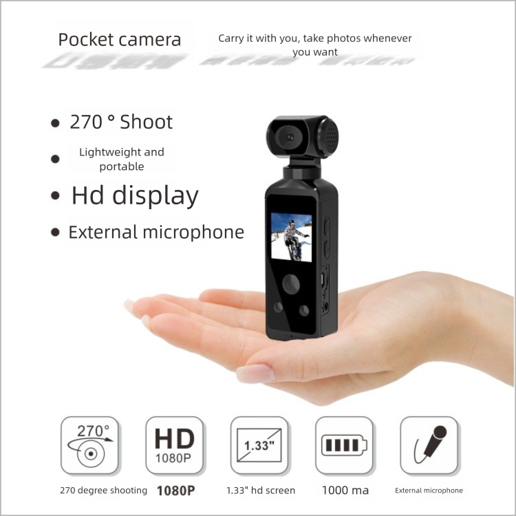 Nueva minicámara de bolsillo 4K HD antivibración para deportes al aire libre y ciclismo_voghion.com
