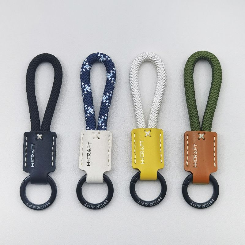 Porte-clés en cuir de vache fait main, cordon simple pour téléphone portable, pour hommes et femmes, porte-clés multifonction anti-perte avancé pour voiture_voghion.com