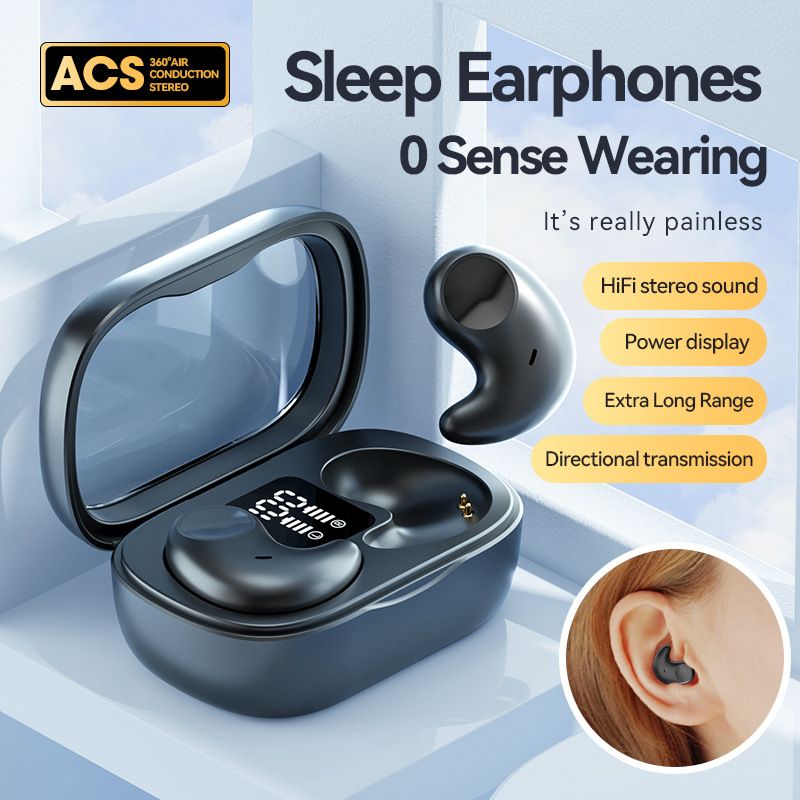 M51 Mini Side Sleeping Sleep TWS Patent Private Model Huaqiangbei Noise Reduction Bluetooth Earphones_voghion.com