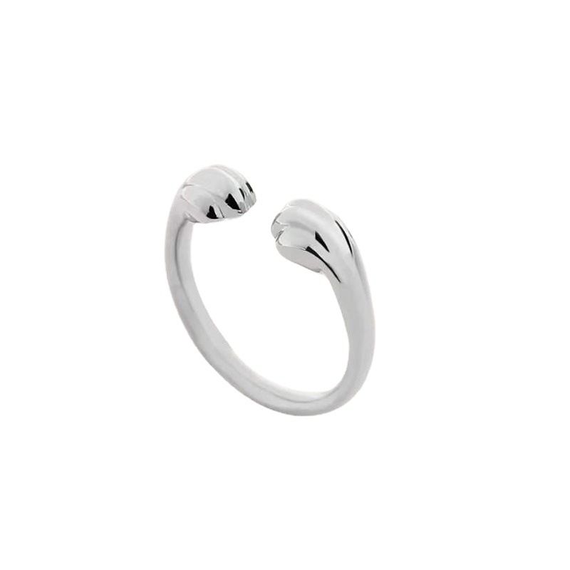 Anello da donna con stampa a forma di artiglio di gatto, in argento, in saldo_voghion.com