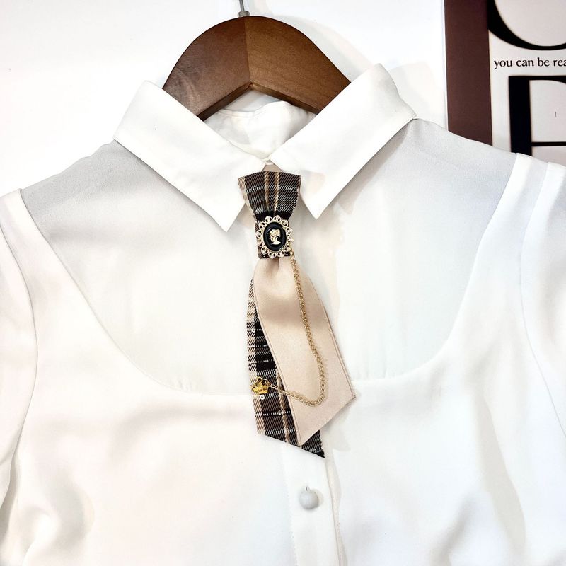 Papillon stile retrò americano Ivy League, cravatta senza nodo, accessorio per gilet di perle, versione coreana, scatto reale_voghion.com