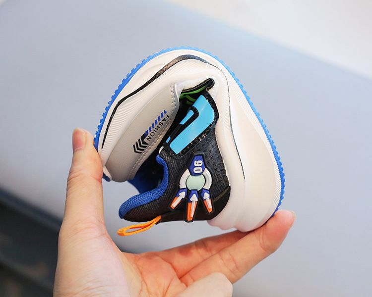 Children's sneaker 2024 spring and autumn boys' casual shoes rotating button girls' running shoes breathable baby mesh shoes single_voghion.com