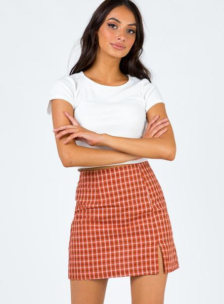 Mini gonna a fessura scozzese da donna alla moda, gonna sottile con cerniera a vita alta_voghion.com