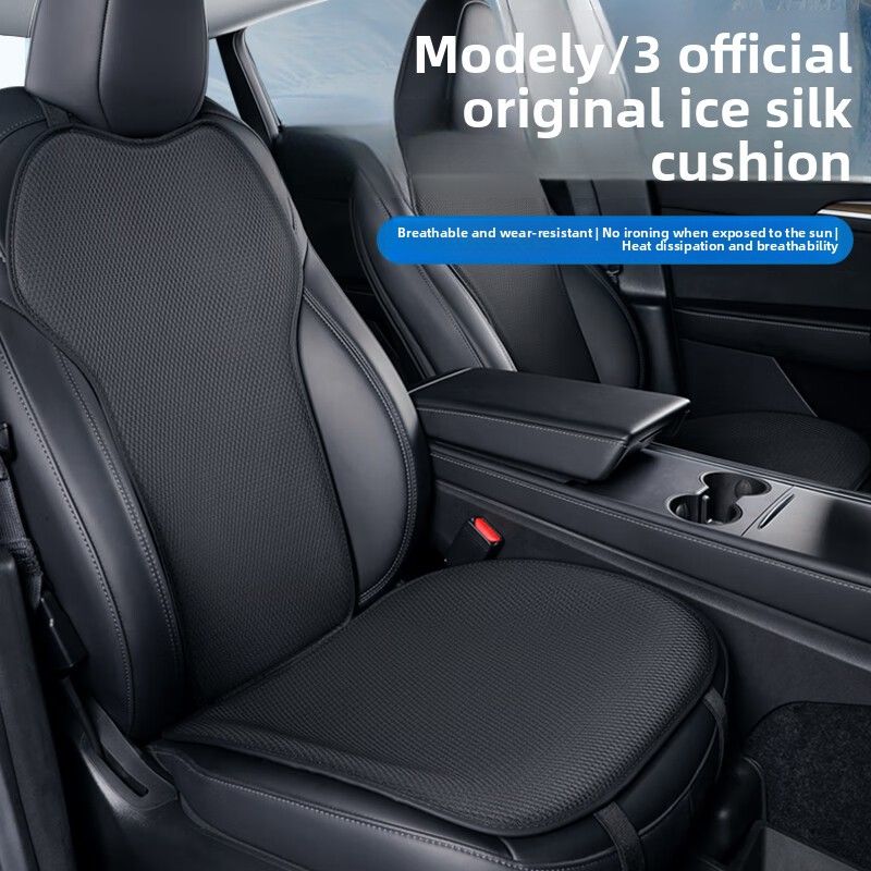 For Tesla Model Y/3 Car Seat Cushions Seat Covers Ventilation Ice Silk Protective Pads Interior Accessories Modification Parts_voghion.com