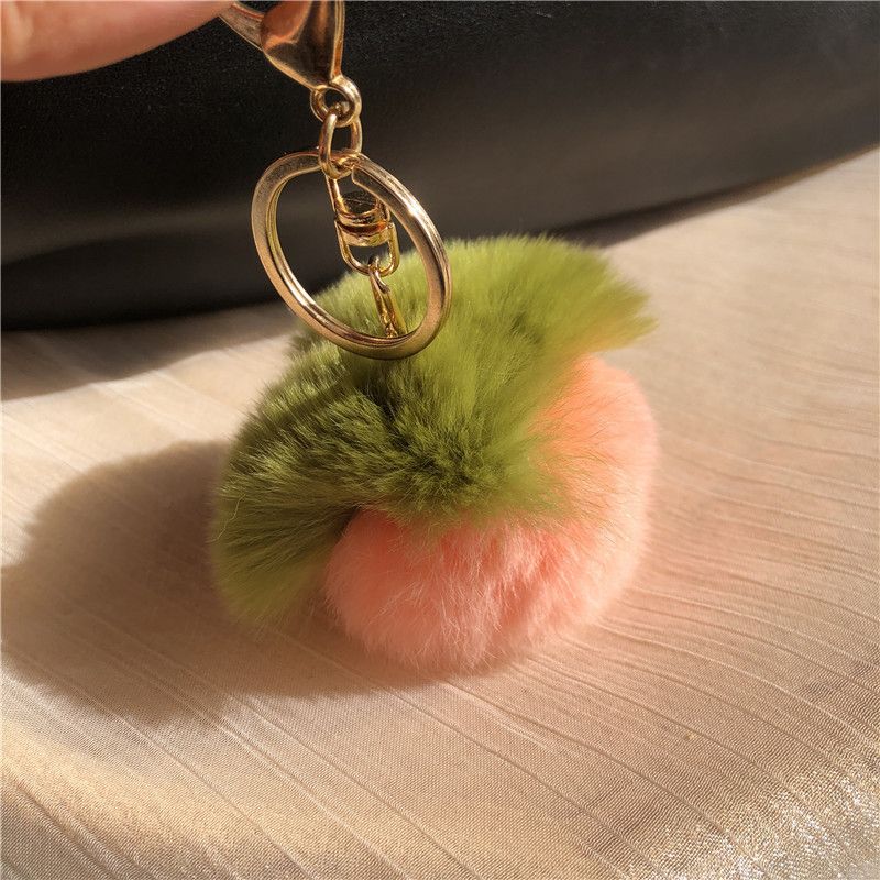 Mini ins Real Rex Rabbit Hair Mini Persimmon Portachiavi per auto Ciondolo Carino Peluche Palla Palla Borsa Decorazione appesa_voghion.com