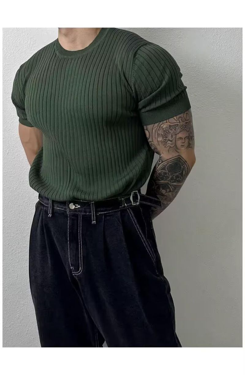 Herrenbekleidung, modisches High-End-T-Shirt, Herren-Sommerpullover, atmungsaktiv, lässig, kurzärmelig, leicht, reifes Herren-T-Shirt_voghion.com