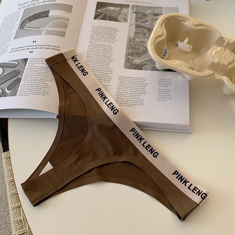 2025d 2025d Fier petit chat sauvage * Sous-vêtements sexy pour femmes, imprimé léopard, respirant, taille basse, sans couture, en soie glacée, ajouré, simple, string_voghion.com