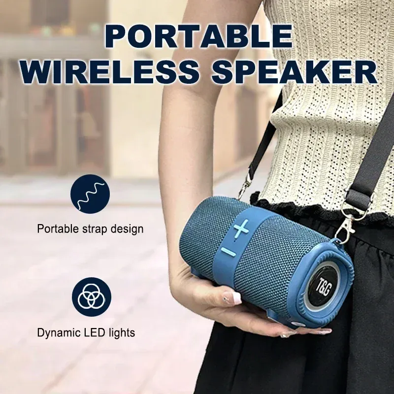 TG667 Crossbody LED Light Portable Bluetooth Speaker, Outdoor Small And High Appearance Level, Compatible With_voghion.com