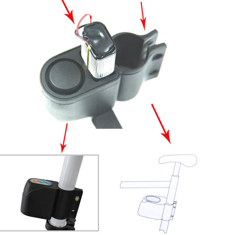 Alarmă de bicicletă Youshi, blocare wireless antifurt, telecomandă ABS, alarmă vibratoare pentru biciclete MTB, șosea_voghion.com