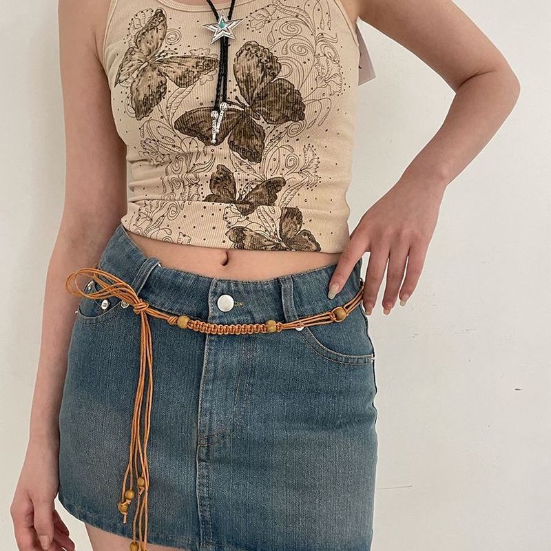 Bohemian Zubehör Ethnischen Stil Gewebt Dünnen Gürtel frauen Sommer Vielseitig Taille Seil Mit Rock Ins Neue_voghion.com