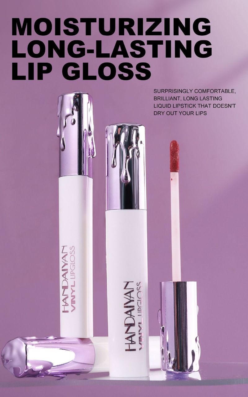 HANDAIYAN 6 - Color Liquid Lipstick Set, Moisturizing & Long - Lasting, Waterproof & Non - Stick Cup, Matte Finish Hydrating Lip Gloss_voghion.com