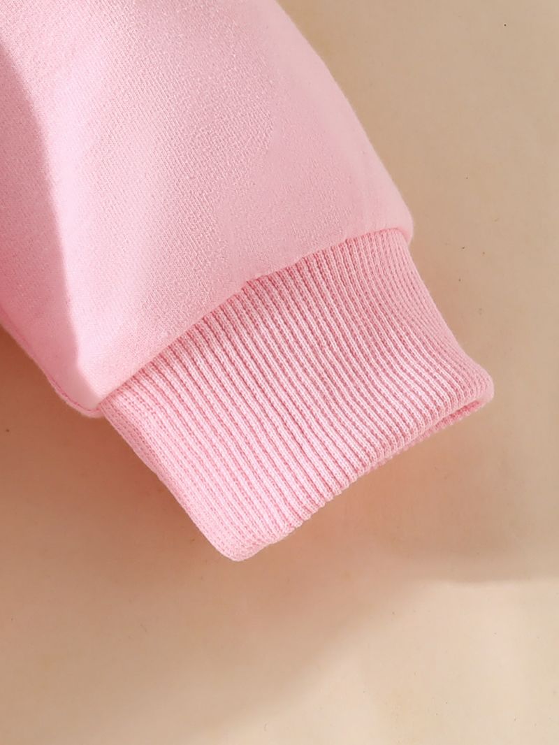 Adorable conjunto de pelele para bebé niña: conjunto de gateo de algodón de manga larga con lazo y caja de regalo (0-24 meses)_voghion.com