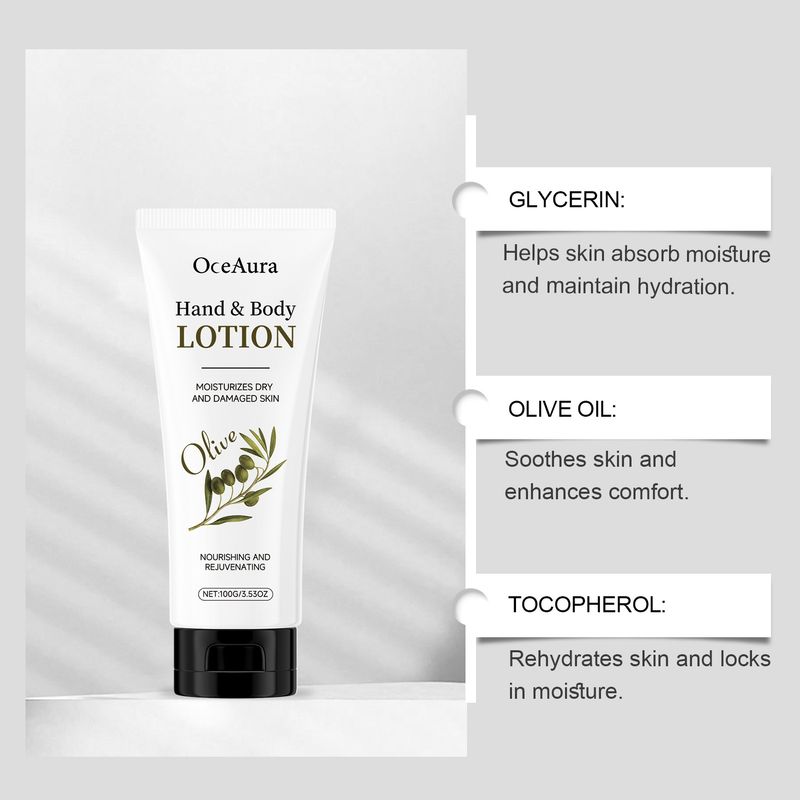 OCEAURA Olive Lozione Corpo Idratante Delicata Nutriente Non Appiccicosa Pelle Morbida Elasticità Delicata Cura Quotidiana_voghion.com