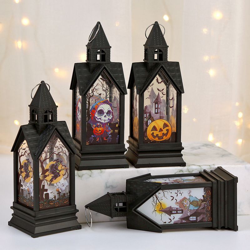 LED Halloween Castle Ghost Candle Light - Spooky Party Decor With Witch, Scarecrow, Pumpkin & Skeleton Designs - Battery_voghion.com