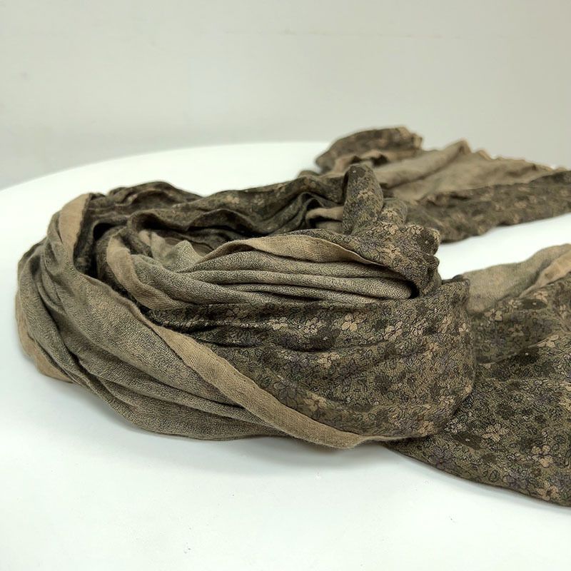 Sciarpa da donna in seta, stile coreano, sottile e traspirante, stile autunno-inverno, nuova moda floreale, versatile, artistica_voghion.com