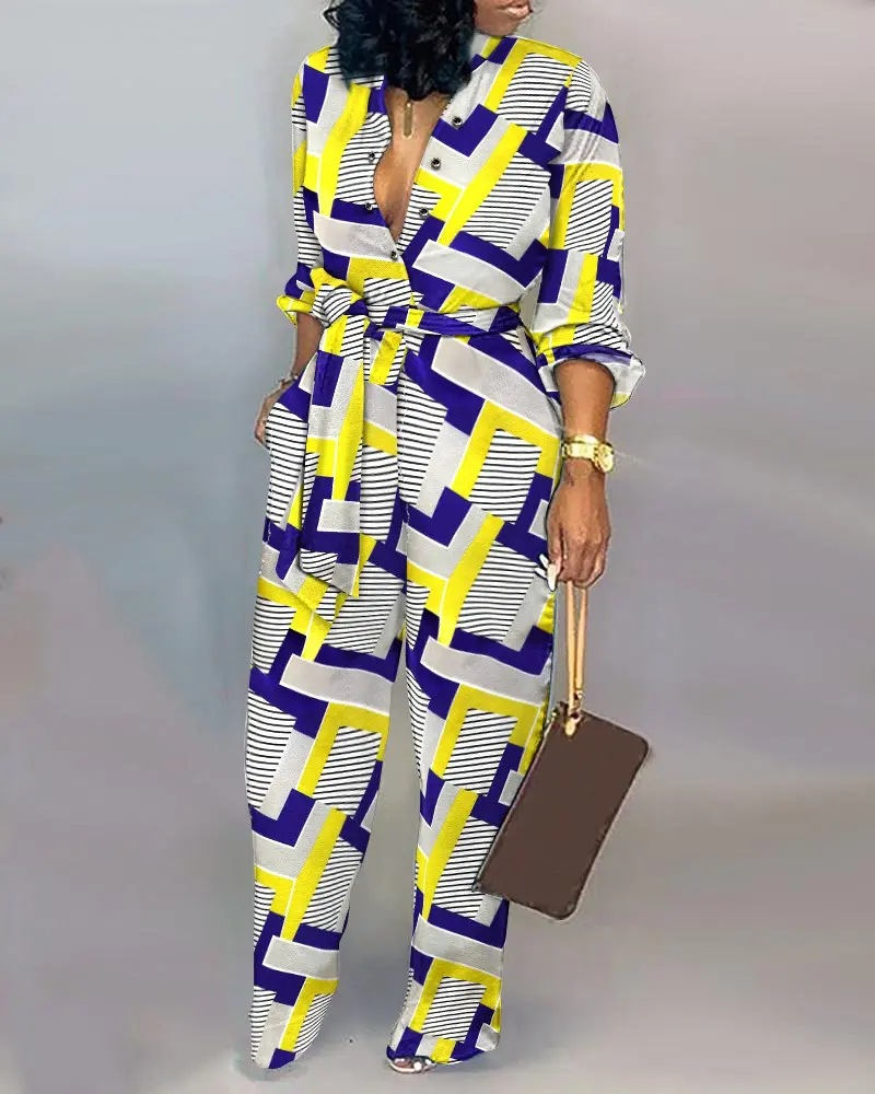 women's loose large size jumpsuit autumn and winter high waist casual straight jumpsuit _voghion.com