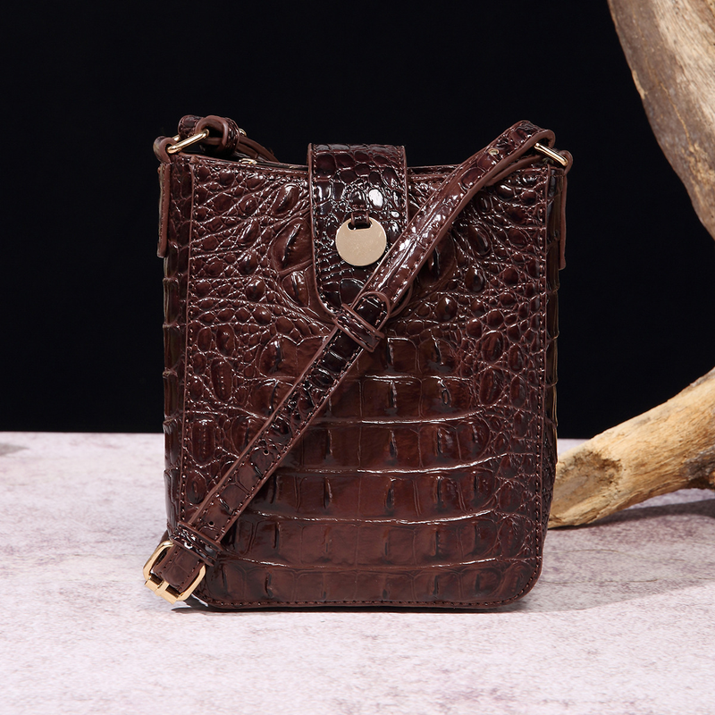 retro slung mobile phone clutch wallet Brahman crocodile pattern for cross-border independent station_voghion.com