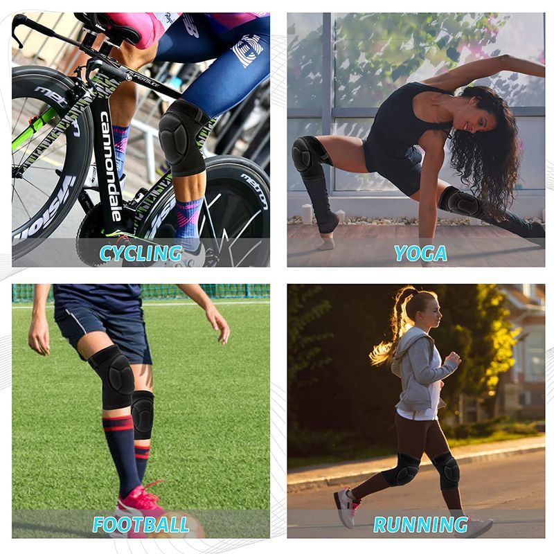 1pair Sports Anti-collision Sponge Knee Pads Football Basketball Fiess Roller Skating Protective Gear Anti-fall_voghion.com