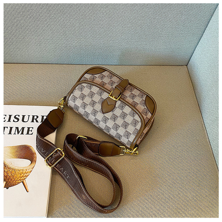 2023 Classic Plaid Stick Bag Versatile Stick Bag Single Shoulder Bag Cross Shoulder Women's Small Square Bag_voghion.com