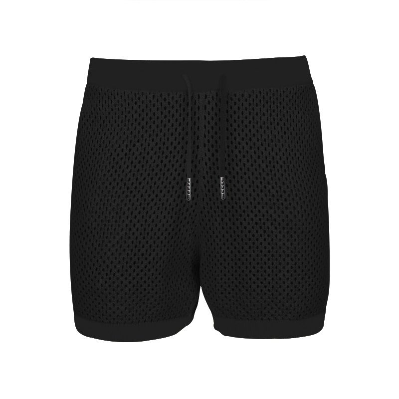 Herrenbekleidung Herrenmode aushöhlen durchsichtig cool lässig dünne Oberbekleidung Herren Kurzarm Shorts Set_voghion.com