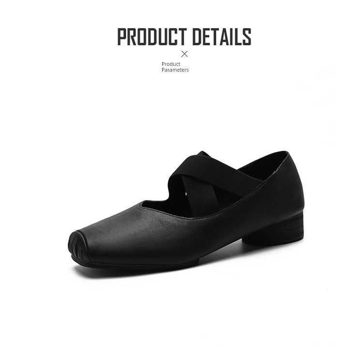 Mary Jane Wear Retro Strap Pig Nose Ballet Shoes_voghion.com