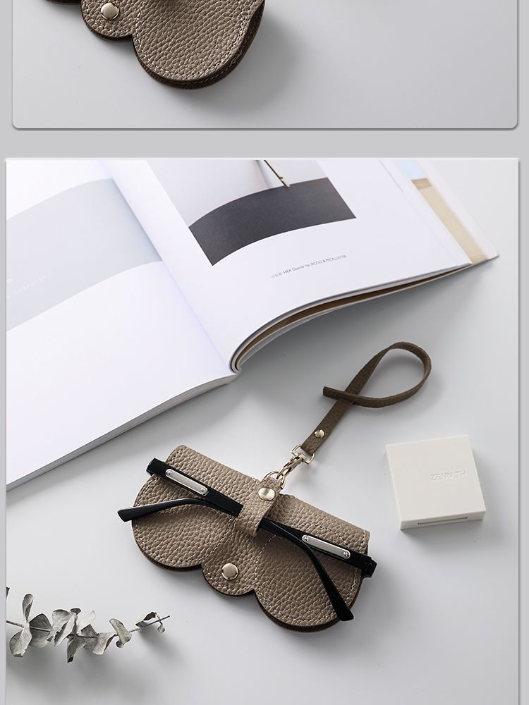 Einfache Brillenaufbewahrungstasche, Schmucktasche, tragbare Sonnenbrillenbox, Sonnenbrillenclip, Schutzhülle, modisches Brillenetui für Myopie_voghion.com