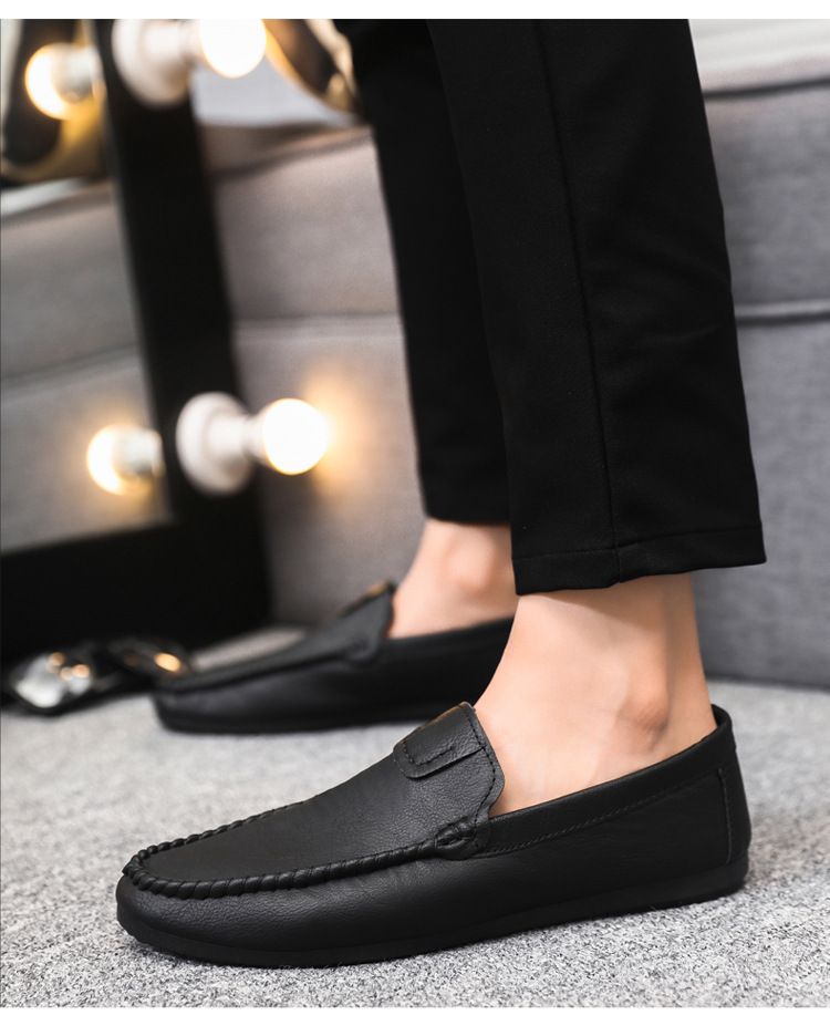 SHLIANG Herren Halbschuhe Mode Bootsschuhe Marke Leder Mokassins Herrenschuhe Herren Bequeme Freizeitschuhe für Herren Y0169_voghion.com