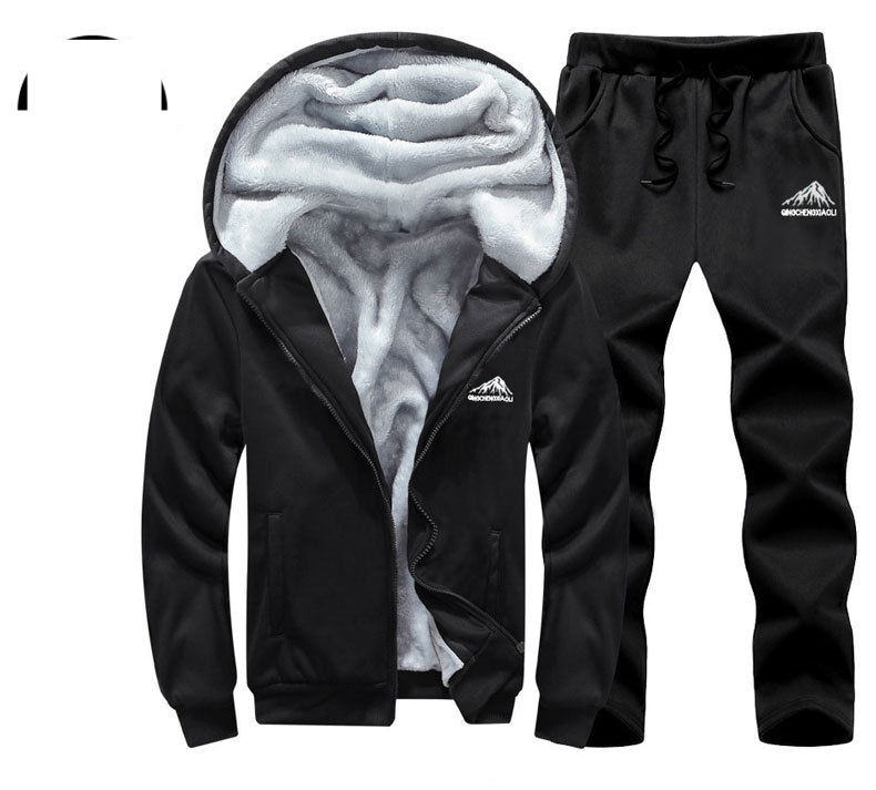 Ropa para hombre, sudadera deportiva de invierno para hombre, traje para hombre, tendencia de otoño e invierno, versión coreana, además de terciopelo grueso, ropa informal para hombre, nueva tendencia de estilo 2023_voghion.com