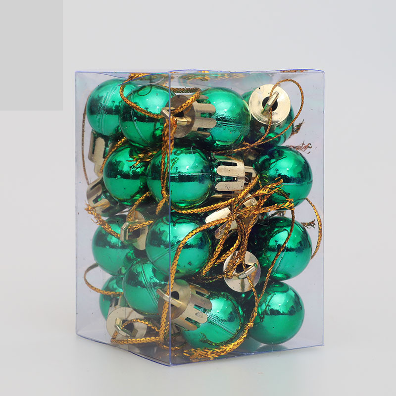 Christmas tree decoration Christmas ball barrel package colored ball 2cm bright ball electroplated ball_voghion.com