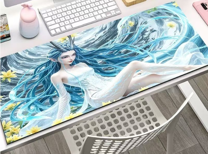 Anime pelės kilimėlis didelis pelės kilimėlis anime aplink berniukus ir mergaites biurui neslystantis klaviatūros kilimėlis stalo kilimėlis_voghion.com