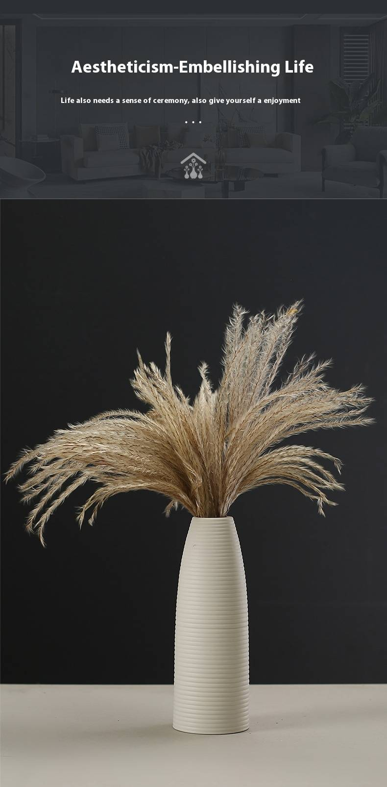 Anpassbare Keramikvase – Minimalistische weiße Keramik-Blumenvase zur Inneneinrichtung, handgefertigtes Kunsthandwerker-Mittelstück für Wohnzimmer und Esstisch_voghion.com