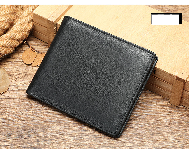 Casual Men's Wallet, Short Retro Wallet, Genuine Leather Silver Bag, Multi-slot Coin Leather Wallet_voghion.com