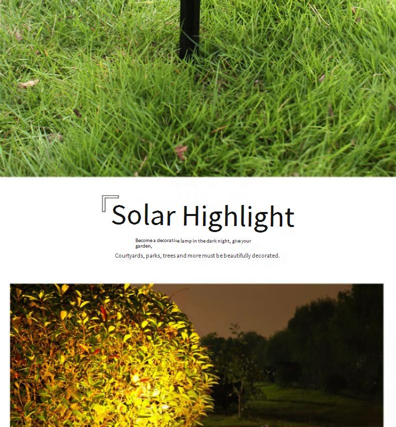 Solarstrahler für den Außenbereich – Wasserdichte LED-Gartenleuchten für Rasen, Bäume und Landschaft (4/7 LEDs, Warm-/Weiß-/RGB-Licht, 6–12 Stunden Laufzeit)_voghion.com